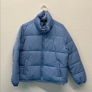 Forever 21 Light Blue Puffer Jacket